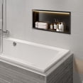 thumbnail image 4 of WAASOSCON Stainless Steel Shower Niche 27.5 X 11 X 5inch Wall Niche with Non-dimmable LED Light Recessed Niche Shower Bathroom Wall Niche Shelf for Bathroom Storage biological, 4 of 9