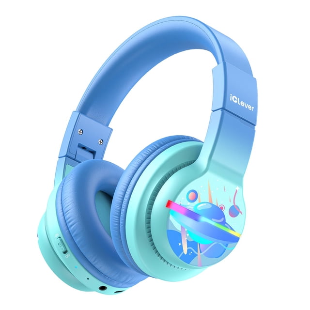 Auriculares Bluetooth iClever BTH12 para niños con LED, 85 horas de reproducción