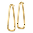 thumbnail image 2 of Primal Gold 14 Karat Yellow Gold 2mm Triangle Hoop Earrings, 2 of 4