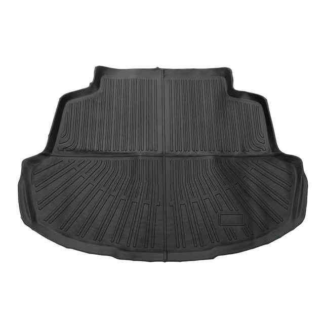 Alfombrilla de Carga Unique Bargains para Maletero, Maletero de Carga, Bandeja de Equipaje para Toyota Corolla 2014-2019, Negro TPE, 1 Pc, Cara Plana, Patrón de Rayas, Antideslizante Trasero