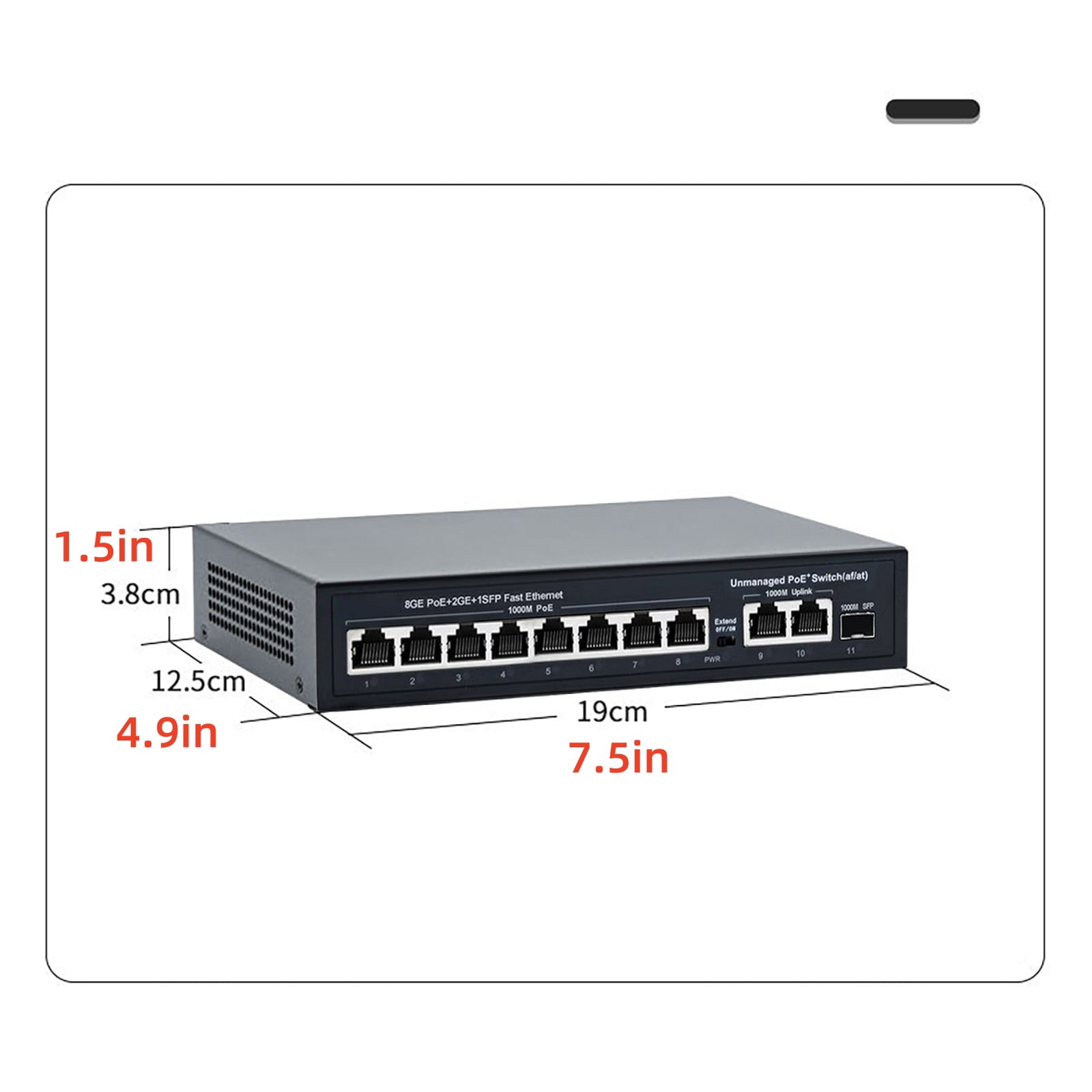 APPLAYERR Unmanaged Gigabit POE Switch, 10 Ports, for Home/Office Network Expansion, Auto-Sensing Output Power