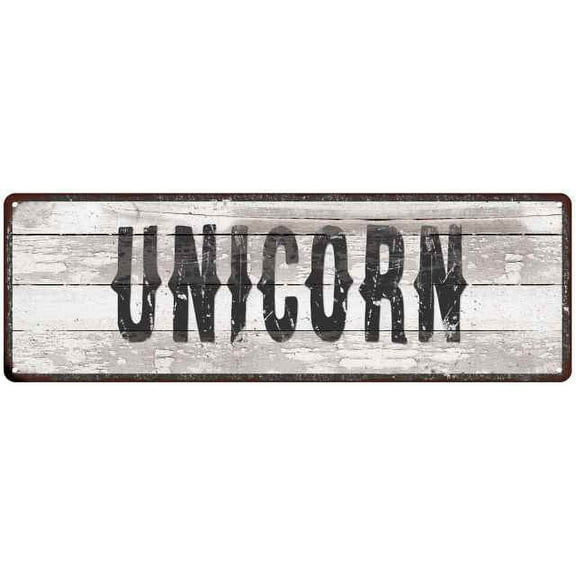 UNICORN Ship Lap Look Country Chic 6x18 Metal Sign Wall Decor 206180044028