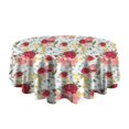 thumbnail image 5 of Pioneer Flower Floral Print Pattern Round Tablecloth 60"x60",Wrinkle Wipeable Table Cloth for Kitchen Dining Room Picnic Patio Party, 5 of 6