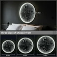 thumbnail image 4 of 40" Realistic Resin Moon Wall Light - Plug - in Dimmable LED Sconce with Remote, 38W/15W Dual - Mode, Meteorite Crater Texture, 1.75" Thick - Ideal for Home & Commercial Decor, 4 of 8