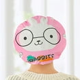 thumbnail image 3 of 3 Pcs Women Shower Cap Waterproof Elastic Bath Hat Cleaning Hat Cute Kid Adul, 3 of 4