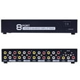 thumbnail image 3 of axGear Video Audio 3 RCA Composite AV 8 Ports Selector 8-Way Splitter Box New, 3 of 4