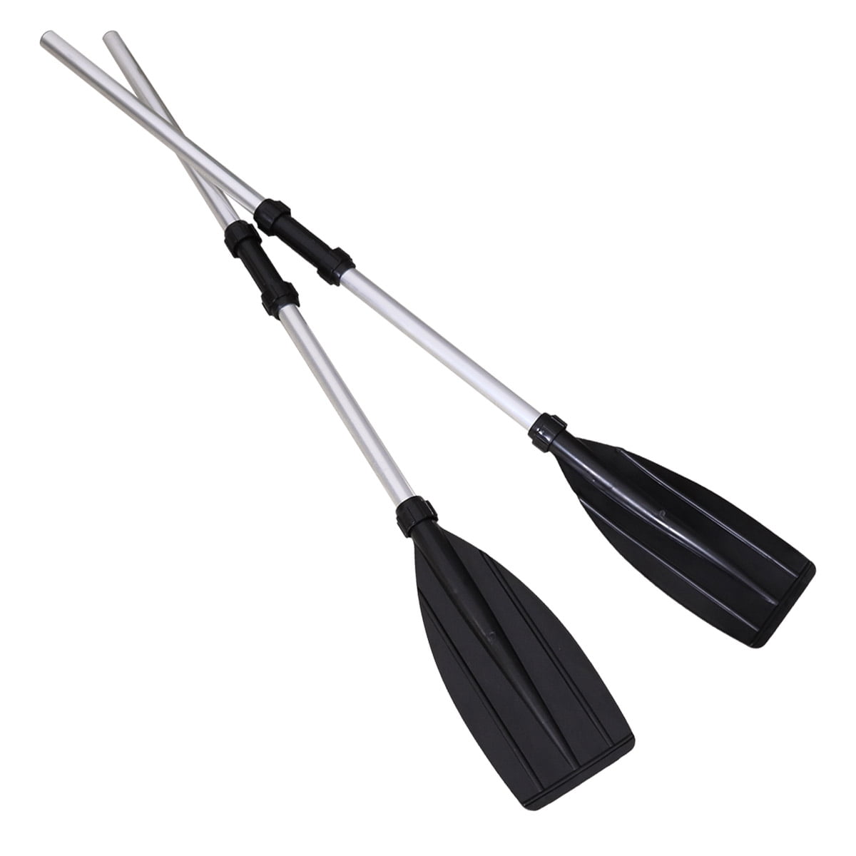 OUNONA 1 Pair Boat Paddle Aluminum Alloy Detachable Kayak Oars Canoe Paddles Boat Rafting Paddles 126cm