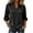 #0041-Black, variant on Favoffer Women's Chiffon Casual Blouses Short Sleeve V Neck Roll Tab Loose Fit Tunics for Work Office Daily Wear