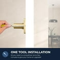 thumbnail image 5 of Stylware Maven Dummy Lever Door Lock Screws Included | Reversible Non Turning Heavy Duty Steel 5 in Satin Brass (2 Pack), 5 of 8