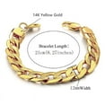 thumbnail image 5 of Men Women's Dubai Jewelry Sets 14K Yellow Gold Necklace Bracelet Set Hiphop Curb Cuban Thick Chain Jewelry, 5 of 8