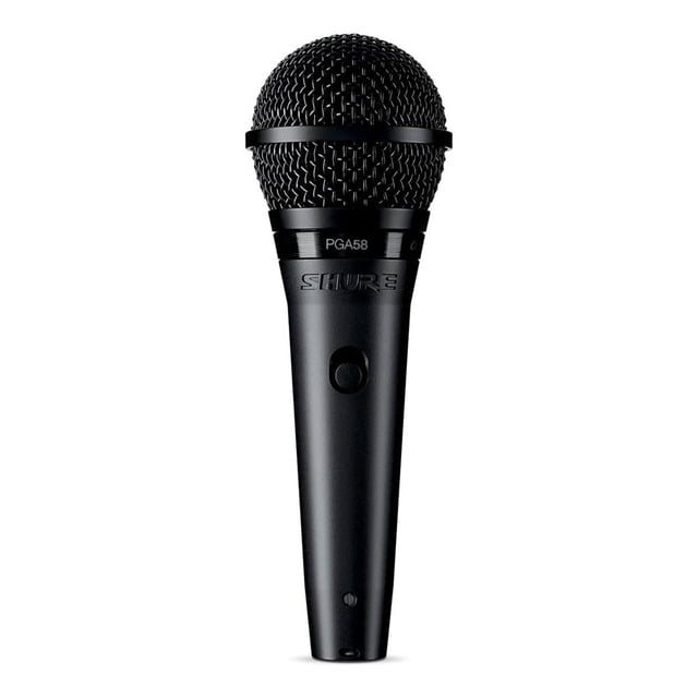 Shure PGA58 Dynamic Microphone - Handheld Mic for Vocals with Cardioid Pick-up Pattern, Discrete On/Off Switch, Stand Adapter and