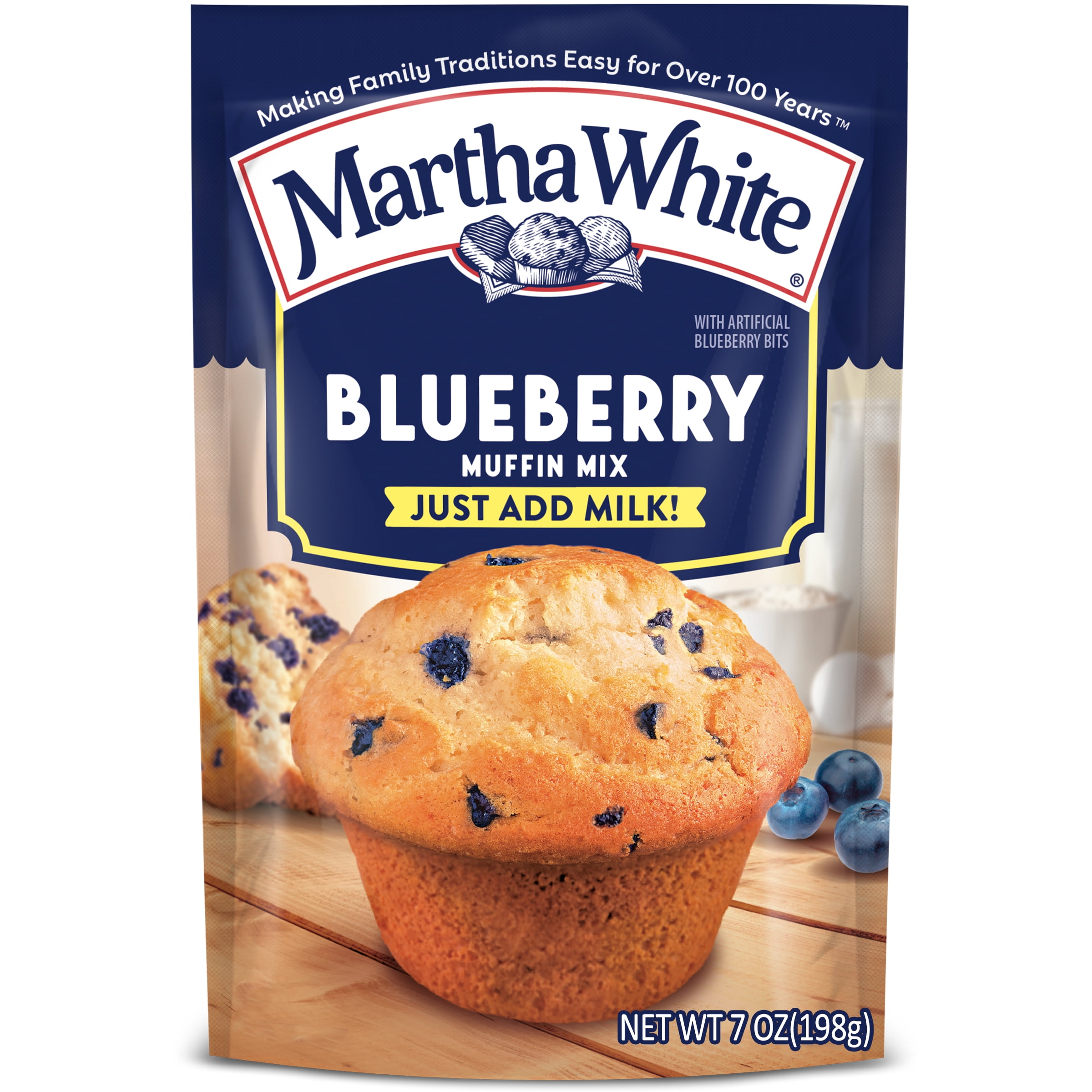 Martha White Blueberry Muffin Mix, 7 oz Bag