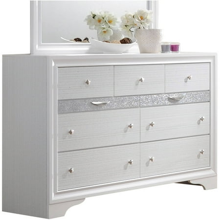 Acme Furniture Naima White Dresser with Nine