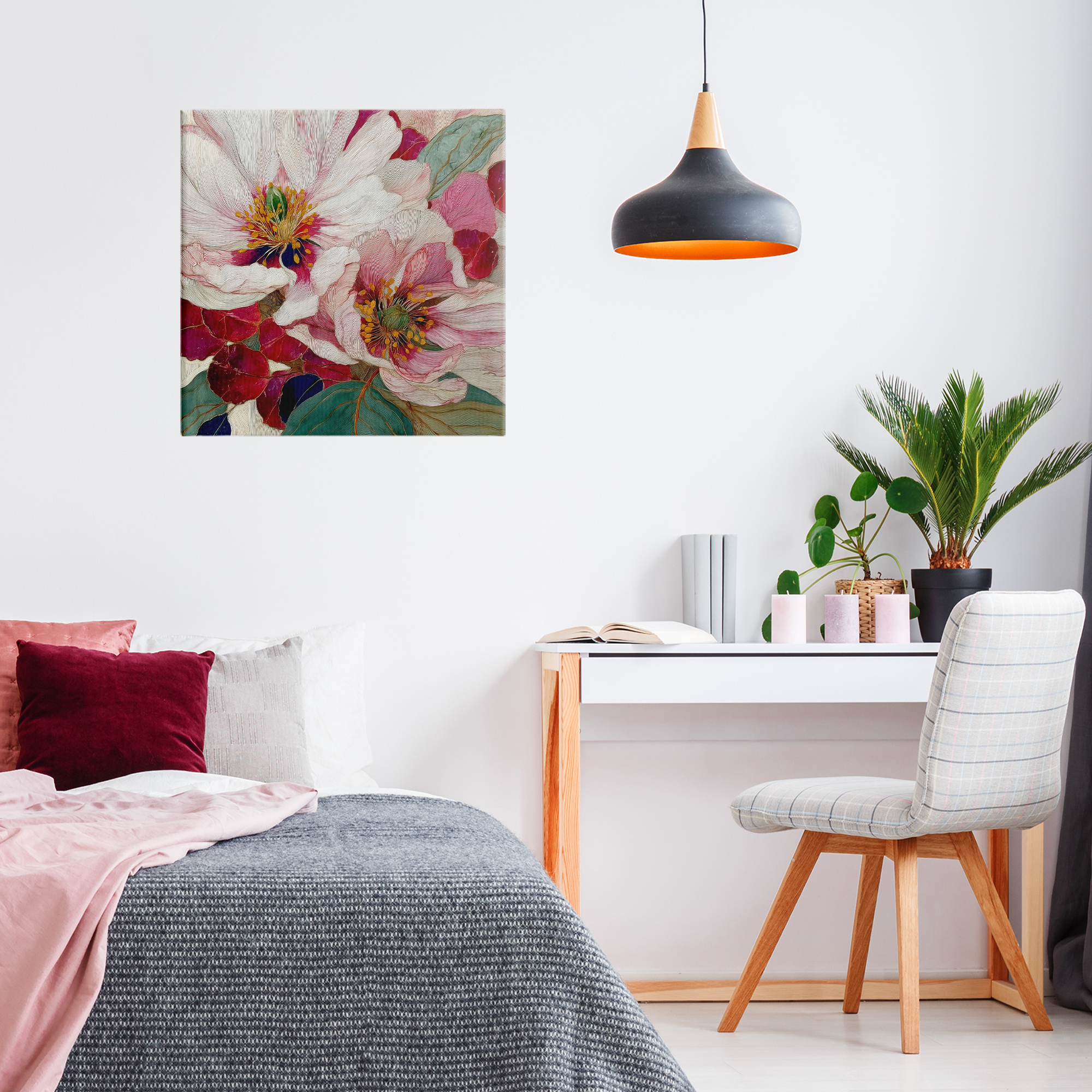 Cimarron Flowers Ornate Details Canvas Wall Art, design by Annabelle Hall