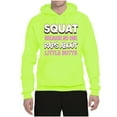 thumbnail image 2 of Wild Bobby Squat Because No One Raps About Little Butts Gym/Workout Unisex Graphic Hoodie Sweatshirt, Safety Green, 3X-Large, 2 of 5