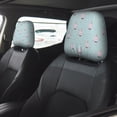 thumbnail image 2 of Kdxio Milk Tea Pattern Print 2 Piece Car Head Rest Covers Set Auto Front/Rear Seats Headrest Cover Universal Fit Most Cars,Sedan, SUV, 2 of 9