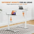 thumbnail image 4 of 【Fall Deals】Overbed Bedside Table with Wheels, Mobile Standing Stand Up Rolling Laptop PC, Adjustable Height Tray, Side Computer Workstation for Home Use, 4 of 8