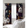 thumbnail image 4 of Pastoral Floral Kitchen Curtains Botanical Spring Meadow Blooms Cafe Short Curtains for Bathroom Blackout Window Curtain Grommet Small Window Treatment Tier Drapes for Bedroom Living Room 42"x45"x2, 4 of 9