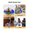 thumbnail image 2 of 15 Inch Round Placemats Set of 6, Christmas Tree Non Slip Heat Insulation PP Table Mats, Winter Snowflakes Xmas Pine Tree Blue Washable Place Mats for Kitchen Dining Party Table Decor, 2 of 7