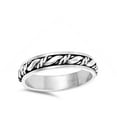 thumbnail image 4 of Oxidized Thorn Spinner Weave Rope Knot Ring .925 Sterling Silver Band Jewelry Female Male Size 7, 4 of 4