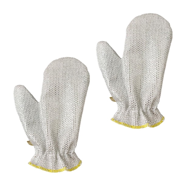 2 paños de alambre multiusos para lavavajillas (húmedos y secos), paño de limpieza de alambre de acero Argén