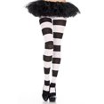 thumbnail image 1 of 7422-BLACK-WHITE Pantalon Large Rayé&44; Noir & Blanc, 1 of 1