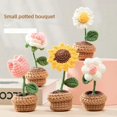 thumbnail image 3 of Handmade Knitting Crochet Flower,diy Roses Tulips Sunflower Home Decor Girl Gift, 3 of 5