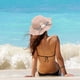 thumbnail image 5 of Sombrero de verano para mujer, con circunferencia de 56 a 58 cm, protector solar, para playa, sombrero para el sol, sombrero de paja, sombrero protector solar con bolsa de paja, 5 of 5