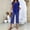 Dark Blue, variant on Women's Capri Sets 2 Piece Outfits Graphic Wide Leg Crop Pants and Top Matching Set Summer Outfits for Women 2026