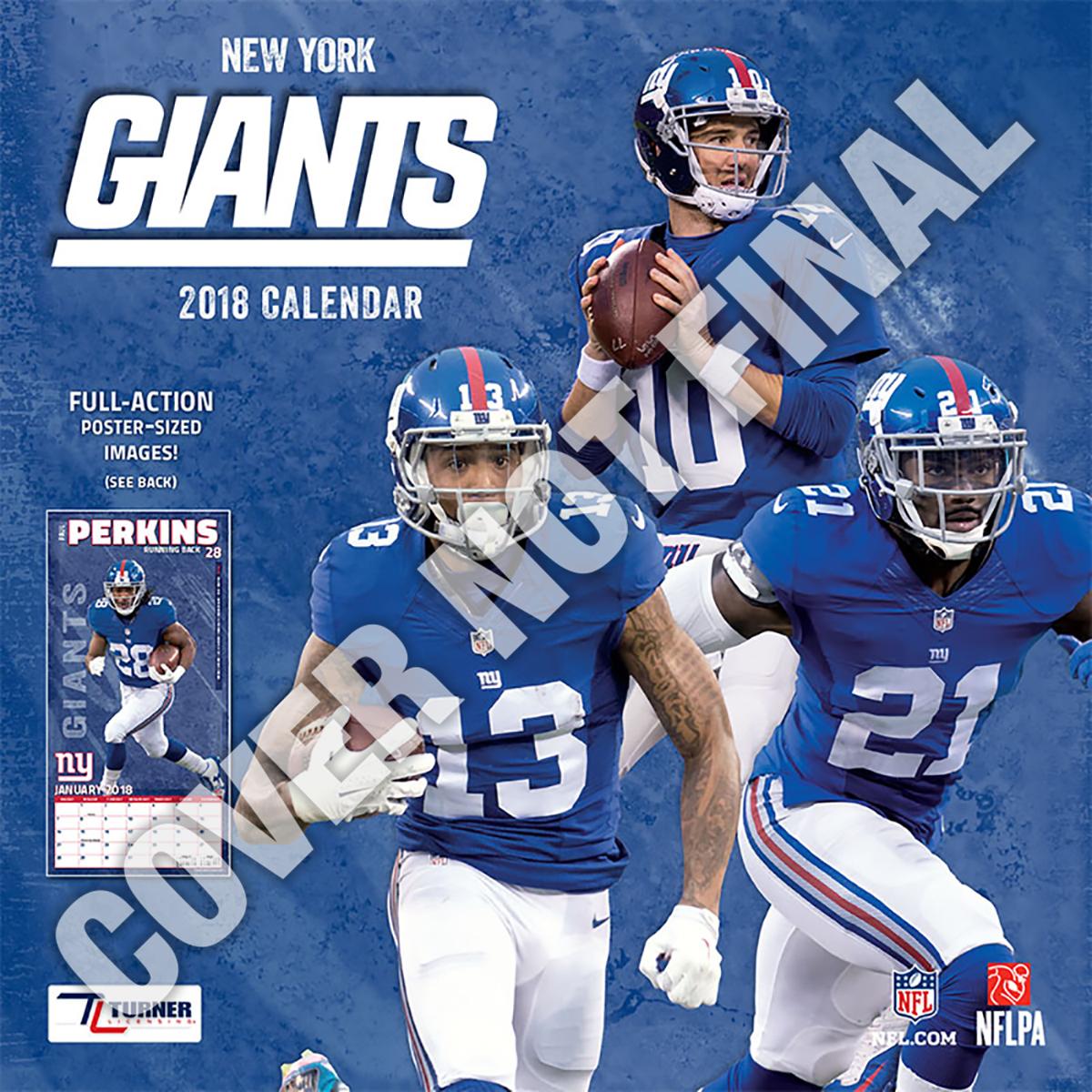 New York Giants 2019 12x12 Team Wall Calendar (Other) - Walmart.com - Walmart.com