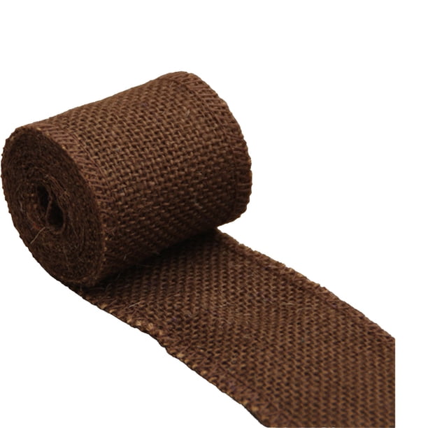 Ounissouiy 1 rollo de cintas de yute, accesorios de ropa creativos, cinta de ropa cómoda para regalos, decoraciones de para fiestas y vacaciones Artesanía Café 6*200cm