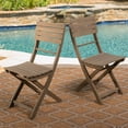 thumbnail image 6 of Outdoor Acacia Wood Folding Dining Chair (Set of 2),Grey, 6 of 16