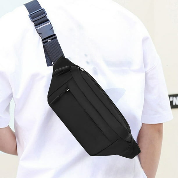 Riñonera multifuncional unisex, tipo bandolera, ideal para deportes al aire libre, ciclismo, viajes y desplazamientos. Bolsa de pecho de tela Oxford.