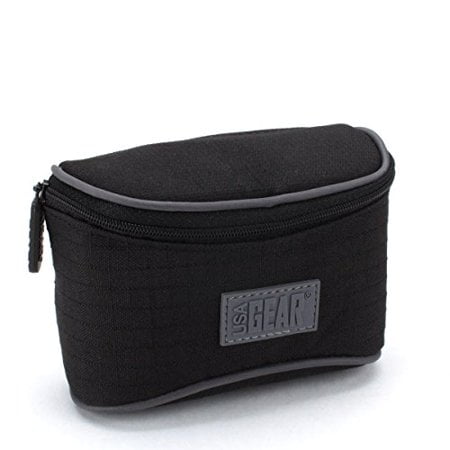 USA Gear Compact Camera Case Compatible with Panasonic Lumix DMC-ZS60, DMC-GF8, DMC-ZS50S, DMC-ZS100, DMC-ZS25 and More with Belt Loop, Impact-Resista