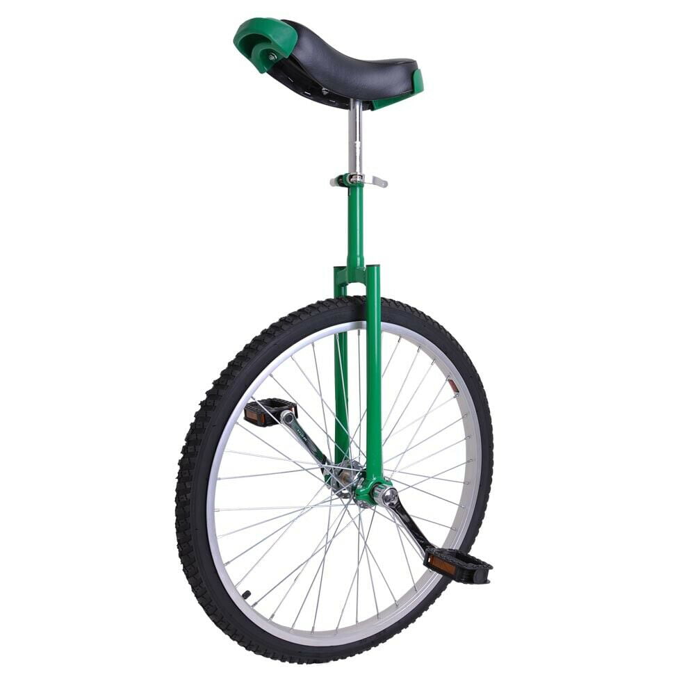 24" Green Unicycle Cycling Scooter Circus Bike Skidproof Tire Balance Exercise 