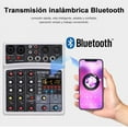 thumbnail image 3 of BOMGE 04D portable bluetooth 4 Channel DJ audio sound mixer mixing console with usb interface , 48V Phantom Power input, 16 Echo effects for recording, live streaming, singing (Black), 3 of 5