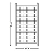 DuraTrel Country 35 x 66 White Vinyl Wall Trellis