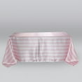 thumbnail image 6 of BalsaCircle 90" x 156" Blush White Satin Stripes Rectangle Tablecloth Dining Linens, 6 of 7