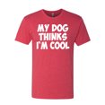 thumbnail image 2 of My Dog Thinks I'm Cool Funny Dog Lover Dog Lover Mens Premium Tri Blend T-Shirt, Vintage Red, X-Large, 2 of 3