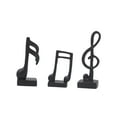 thumbnail image 4 of Estatuas modernas Colco 3 uds escultura símbolo musical resina negro, 4 of 8