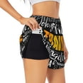thumbnail image 2 of Bixox Women's Travel pattern 2 in 1 Running Shorts - Lightweight Athletic Workout Gym Yoga Shorts Liner with Pockets - X-Large, 2 of 7