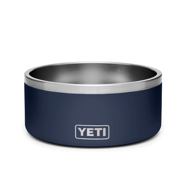 Cuenco para perros YETI Boomer 8 de acero inoxidable, antideslizante, 1,9 L, azul marino
