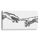 thumbnail image 1 of Cuadro decorativo - Creación de Adán, Line Art 60x30 Canvas Lab Blanco y negro, Ilustraciones, Minimalista, 1 of 2
