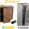 thumbnail image 5 of Aivituvin Outdoor Storage Shed Trash Can Storage Cabinet Upgraded with Metal Frame for Garbage Can, Gardening Tools and Accessories 50" L x 27.6" D x 41" H, 5 of 8