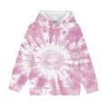 thumbnail image 7 of Tdoqot Girls Tie Dye Fashion Hoodie- Cute Casual Long Sleeve Fall Kids Pullover Sweatshirt Pink Size 5, 7 of 7