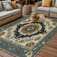thumbnail image 2 of Fsddascl Orange Blue Boho Outdoor Rug for Patio/Deck/Porch, Non-Slip Large Area Rug 5 x 8 Ft, Vintage Southwestern Geometric Ethnic Indoor Outdoor Rugs Washable Area Rugs, Camping Rug Carpet, 2 of 5