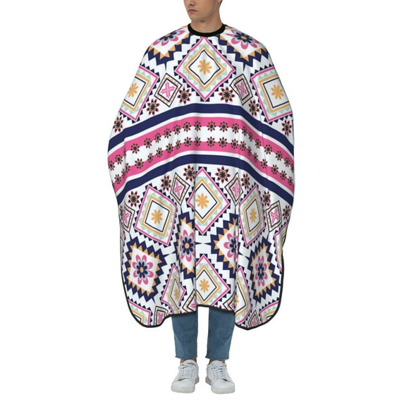 ZICANCN Hair Cutting Cape for Adults, Ethnic Ikat Paisley Tribal Cape Salon Barber Cape for Hair Stylist Shampoo Capes Waterproof 55x66 IN