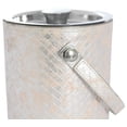 thumbnail image 6 of Sol Living Ice Bucket - Double Wall Stainless Steel - Includes Tongs and Lid - Wine & Champagne Holder - For Home, Bars, Commercial Use - Pink Leather, 1.6 Qt., 6 of 8