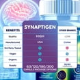 thumbnail image 5 of Synaptigen Advanced Formula Brain Support Pills Maximum Strength Supplement 180 Capsules, 5 of 9