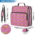 thumbnail image 2 of FORMRS Zipper Binder with Shoulder Strap 2-inch Ring 500 Sheet Capacity File Bag, Pink Doughnuts, 2 of 5